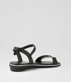 Women I LOVE BILLY Wedges|Flats-Carro Black Sandals