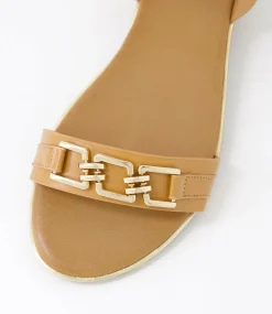 Women I LOVE BILLY Wedges|Flats-Carro Caramel Sandals