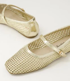 Women I LOVE BILLY Flats-Cartin Pale Gold Flat Shoes