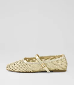Women I LOVE BILLY Flats-Cartin Pale Gold Flat Shoes