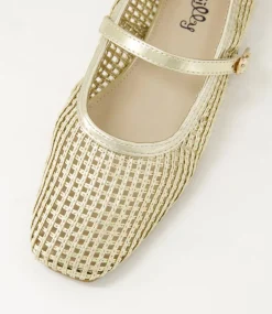 Women I LOVE BILLY Flats-Cartin Pale Gold Flat Shoes