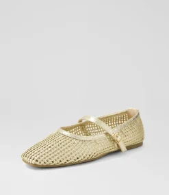 Women I LOVE BILLY Flats-Cartin Pale Gold Flat Shoes