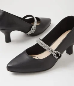 Women SUPERSOFT Dress|Comfort-Casablanca Black Leather Heels