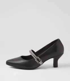 Women SUPERSOFT Dress|Comfort-Casablanca Black Leather Heels