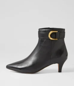 Women DIANA FERRARI Boots-CASCO DF BLACK LEATHER