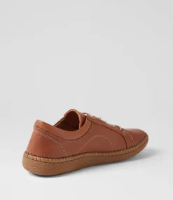 Women DIANA FERRARI Wedges|Flats-Casity Tan Leather Lace Up Flats