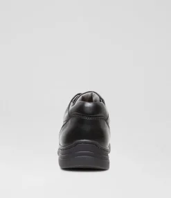 COLORADO Junior School Shoes-CASTOR JNR BLK LEATHER