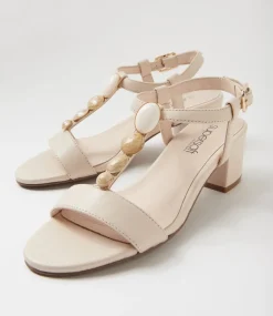 Women SUPERSOFT Comfort|Heels-Cathrine Almond Leather Sandals