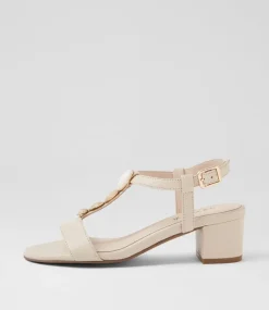Women SUPERSOFT Comfort|Heels-Cathrine Almond Leather Sandals