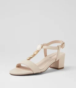 Women SUPERSOFT Comfort|Heels-Cathrine Almond Leather Sandals