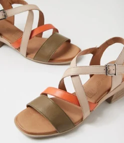Women DIANA FERRARI Wedges|Heels-Catiee Earth Multi Leather Sandals