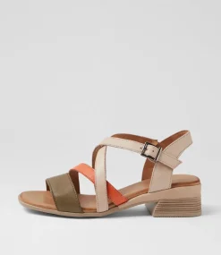 Women DIANA FERRARI Wedges|Heels-Catiee Earth Multi Leather Sandals