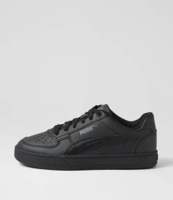 PUMA Sport School Shoes|Junior School Shoes-Caven 2 Jnr Black Dark Gray Sneakers