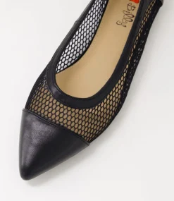 Women I LOVE BILLY Flats-Cayde Black Mesh Flat Shoes