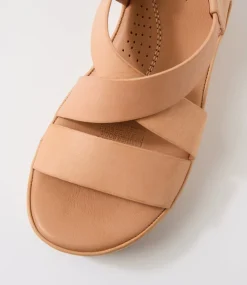 Women DIANA FERRARI Heels|Sandals-Cayver Tan Leather Sandals