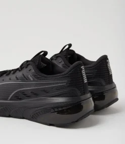 PUMA Sport School Shoes|Senior School Shoes-Cell Glare Black Cool Dark Gray Mesh Sneakers