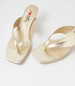 Women I LOVE BILLY Heels|Sandals-Cerson Gold Metallic Sandals