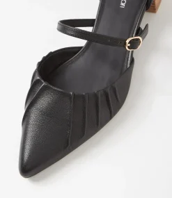 Women DIANA FERRARI Mary Janes|Heels-Chaisey Black Natural Leather Mary Jane Heels