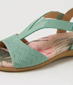 Women COLORADO Comfort|Flats-Chamise Misty Green Leather Sandals