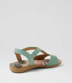 Women COLORADO Comfort|Flats-Chamise Misty Green Leather Sandals