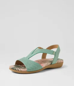 Women COLORADO Comfort|Flats-Chamise Misty Green Leather Sandals