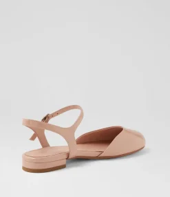 Women DIANA FERRARI Dress|Flats-Chapeau Dark Nude Patent Leather Flat Shoes