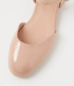 Women DIANA FERRARI Dress|Flats-Chapeau Dark Nude Patent Leather Flat Shoes