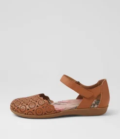 Women COLORADO Flats-Charlee Tan Leather Flat Shoes