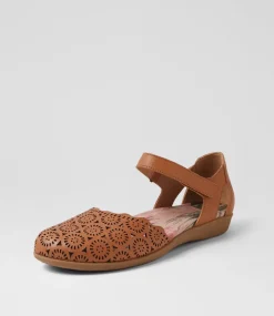 Women COLORADO Flats-Charlee Tan Leather Flat Shoes