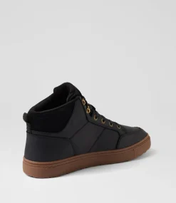 COLORADO Boots|Casuals-Cheech Black Gum Crazyhorse Leather Lace Up Boots
