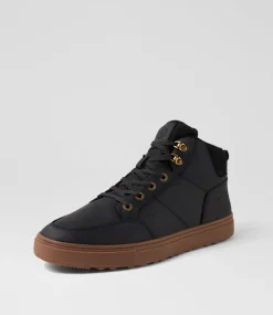 COLORADO Boots|Casuals-Cheech Black Gum Crazyhorse Leather Lace Up Boots