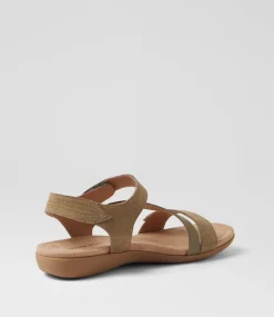 Women COLORADO Comfort|Flats-Cherie Light Green Leather Sandals