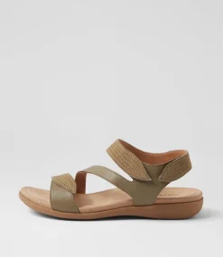 Women COLORADO Comfort|Flats-Cherie Light Green Leather Sandals