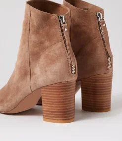 Women TOP END Heels|Sandals-Cilin Light Choc Suede Heels