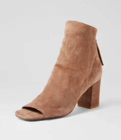 Women TOP END Heels|Sandals-Cilin Light Choc Suede Heels