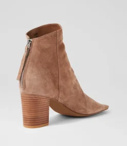 Women TOP END Heels|Sandals-Cilin Light Choc Suede Heels