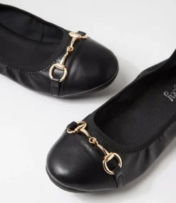 Women I LOVE BILLY Flats-Cilloe Black Flat Shoes