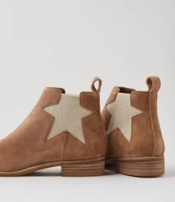 Women TOP END Boots-Cinche Light Choc Natural Suede Elastic Ankle Boots