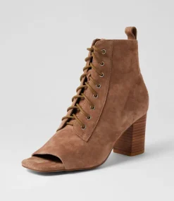 Women TOP END Heels|Sandals-Cista Light Choc Suede Sandals