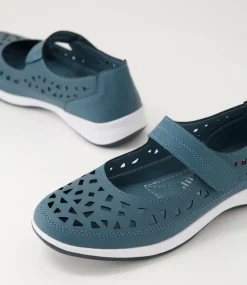 Women I LOVE BILLY Flats-Cistin Dark Blue Nubuck Pu Flat Shoes