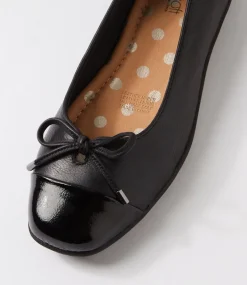 Women SUPERSOFT Comfort|Flats-Clarice Black Patent Leather Ballet Flats