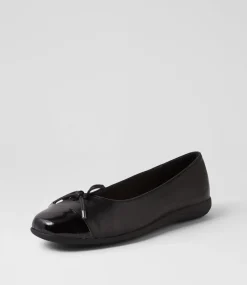 Women SUPERSOFT Comfort|Flats-Clarice Black Patent Leather Ballet Flats