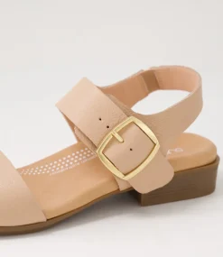 Women SUPERSOFT Comfort|Flats-Clariss Dark Nude Leather Sandals