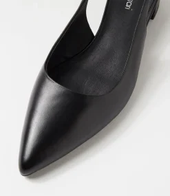 Women DIANA FERRARI Heels-Claytin Black Leather Heels