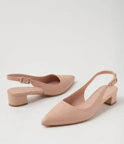 Women DIANA FERRARI Heels-Claytin Dark Nude Leather Heels