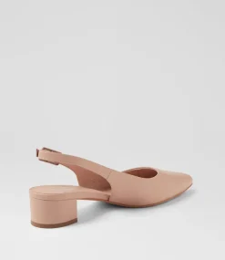Women DIANA FERRARI Heels-Claytin Dark Nude Leather Heels