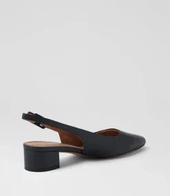 Women DIANA FERRARI Heels-Claytin Navy Leather Heels
