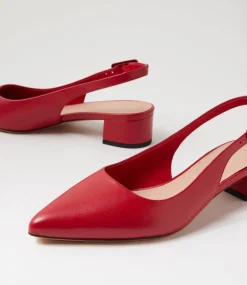 Women DIANA FERRARI Heels-Claytin Red Leather Heels