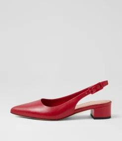 Women DIANA FERRARI Heels-Claytin Red Leather Heels