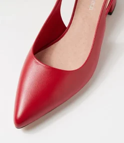 Women DIANA FERRARI Heels-Claytin Red Leather Heels
